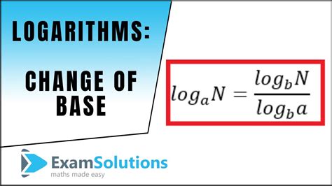 Logarithms Change Of Base Examples Examsolutions Maths Revision