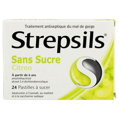 Strepsils Pastilles Citron Sans Sucre Soulage Les Maux De Gorge Peu