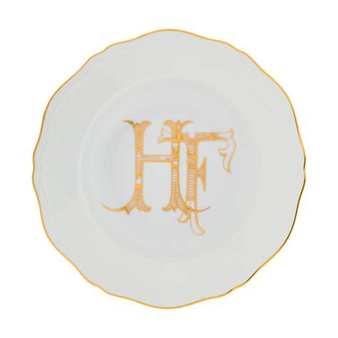 Soup Plate Corona Monogram Oro Ginori 1735