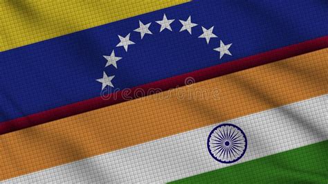 Venezuela And India Flags Breaking News Political Diplomacy Crisis