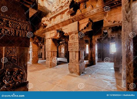 Carvings On Walls Of The Hindu Temple India 7th Century Architecture