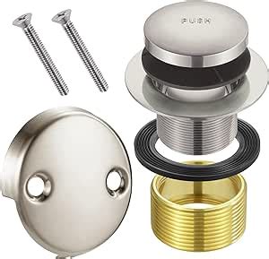 All Brass Tip Toe Tub Drain Stopper Bathtub Drain Kit With Two Hole