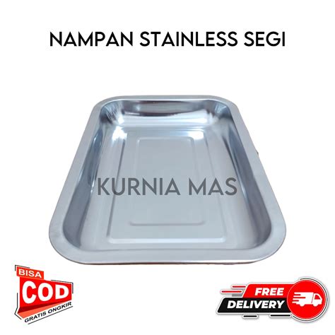 Jual Nampan Stainless Segi Uk X X Cm Baki Stainless Tebal Shopee