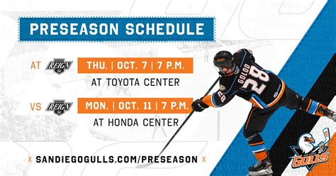 San Diego Gulls Announce 2021 Preseason Schedule | San Diego Gulls