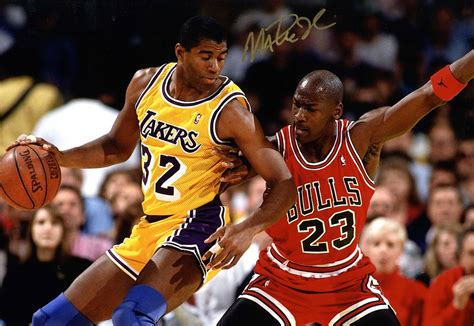 Michael Jordan And Magic Johnson