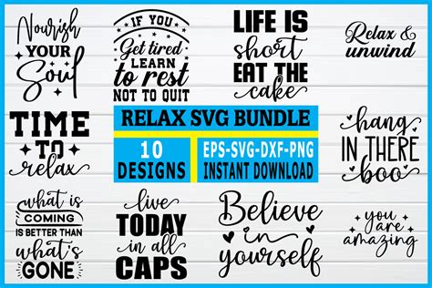 Relax Svg Bundle Graphic By Smart Design · Creative Fabrica