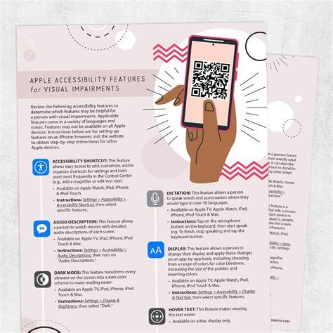 Apple Accessibility Features For Visual Impairments Adult And Pediatric Printable Resources
