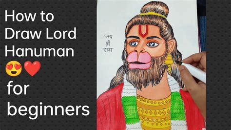 How To Draw Lord Hanuman Easy And Quick Hanuman Ji Drawing For