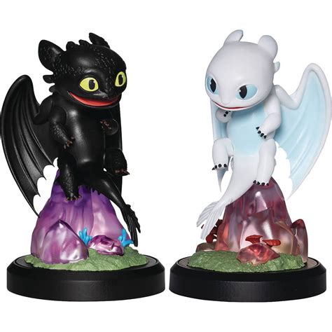 How to Train Your Dragon Night Fury and Light Fury MEA-061 Statue 2-Pack