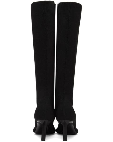 Givenchy Show 70 Leather Lace Detail Knee High Boots In Black Lyst