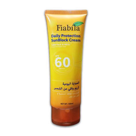 Fiabila Daily Protection Sunblock Cream Spf 60 100 Ml