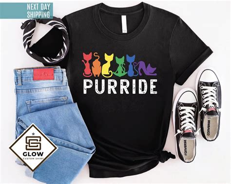 Purride Cat Shirt LGBT Flag Shirt Gay Pride Shirt LGBTQ Shirt