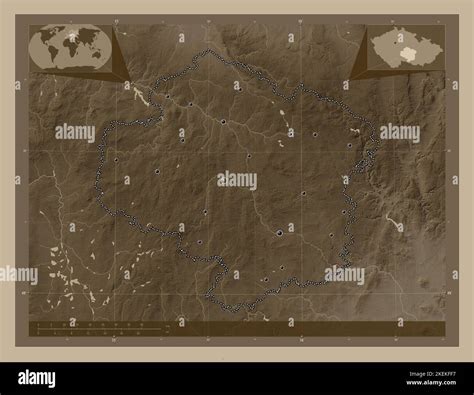 Kraj Vysocina Regi N De La Rep Blica Checa Mapa De Altura Coloreado