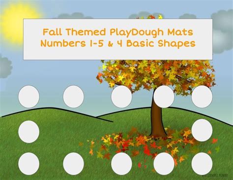 Fall Playdough Mats Basic Shapes And Numbers 1 5 Playdough Mats