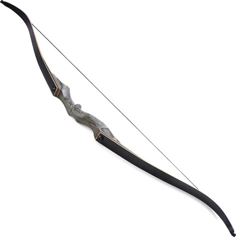 Zshjgjr Arco Recurvo Original De Pulgadas Black Hunter Para Adultos