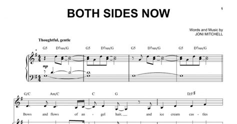 Both Sides Now From Coda Piano Vocal Print Sheet Music Now