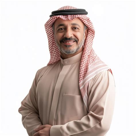 Saudi Arabian Gulf Middle Eastern Arab Man Smiling Elder Portrait