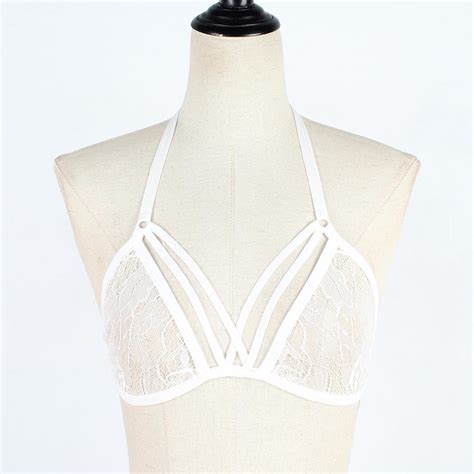 Buy Sexy Women Hollow Out Elastic Cage Bra Lace Camisole Tank Tops Bra