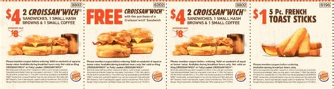 Burger King Breakfast Printable Coupons December Januar