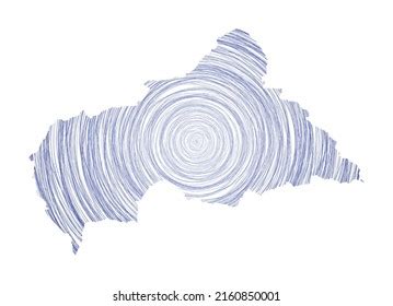 Car Map Filled Concentric Circles Sketch Stock Vector Royalty Free