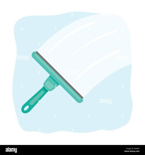 Squeegee Icon In Cartoon Design Isolated On White Background Cleaning