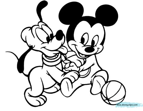 Baby Pluto And Goofy Coloring Pages