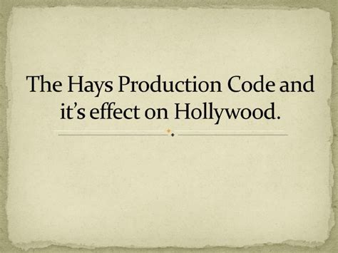 Hays Code