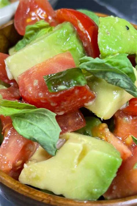 Tomato Basil Avocado Salad Recipe Tomato Basil Salad Avocado Salad