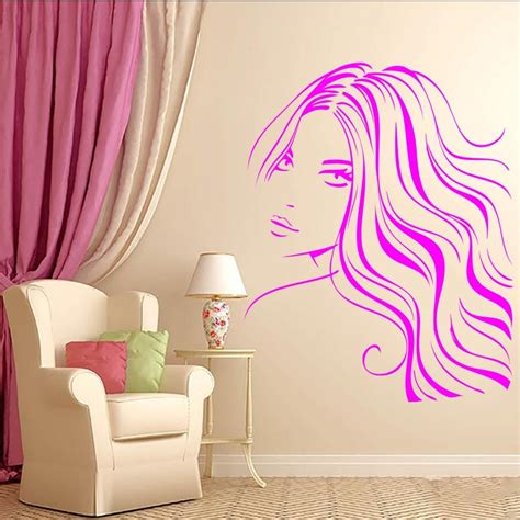 Buy Sexy Girl Beautiful Hair Barber Wall Mural For Room Decora Decal Sexy Salon