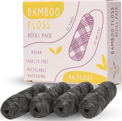 Eco Roots Organic Bamboo Floss Refill X4 Rolls Eco