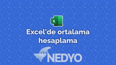 Excel De Ortalama Hesaplama Microsoft Office Excel 7 Nedyo YouTube