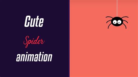 Cute Spider Animation Html And Css Halloween Series Youtube