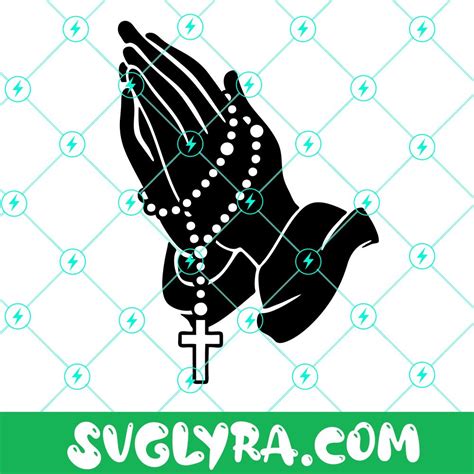 Praying Hands Rosary Beads Svg Praying Hands Svg Christian Svg Jesus