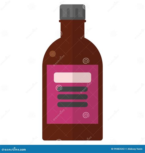 Bottle With Hydrogen Peroxide Vector Illustration Stock Vector