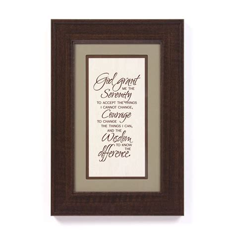 Serenity Prayer - Framed Print / Wall Art | Inspirational ...