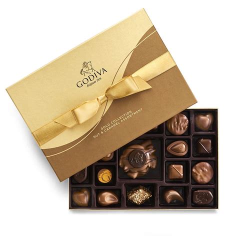 Godiva Chocolatier Caja De Regalo Nueces Y Caramelo 19 Piezas Yaxa