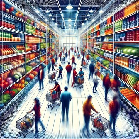 Premium Photo Abstract Blurred Supermarket Background