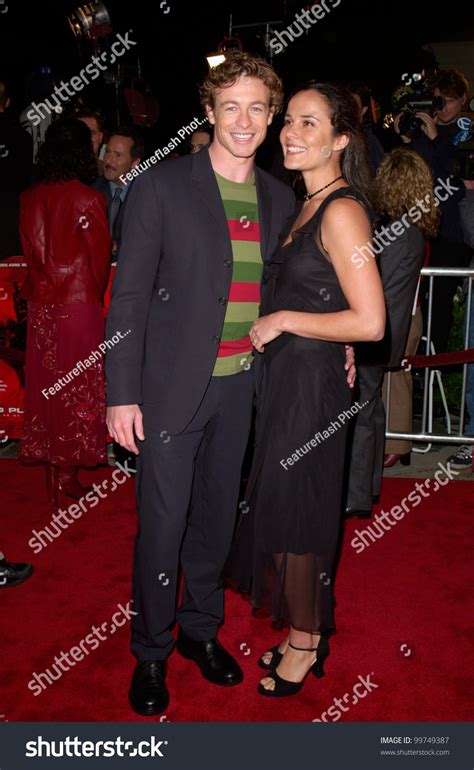 Actor Simon Baker & Wife At The World Premiere, In Los Angeles, Of His ...