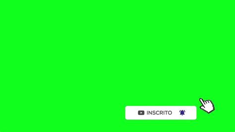 Green Screen Chroma Key botão de inscreva se e like YouTube