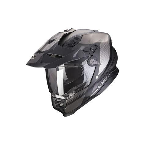 Casque Scorpion Exo ADF 9000 Air Trail Noir Argent