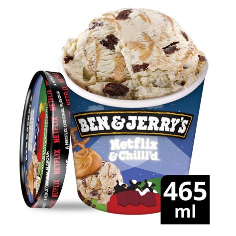 Ben And Jerrys Netflix And Chillld Peanut Butter Ice Cream Tub 465ml Zoom