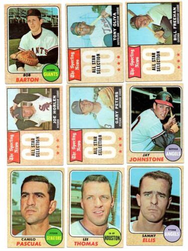 1968 TOPPS BASEBALL CARD LOT OF 18 VGEX EBay