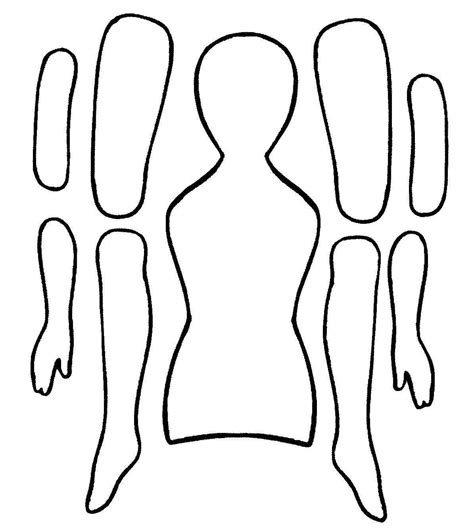 Printable Cut Out Paper Doll Template