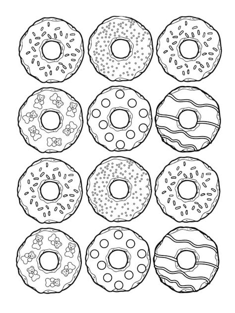 Donut Coloriages Coloriages Donut Des Coloriages Pour Enfants Et The