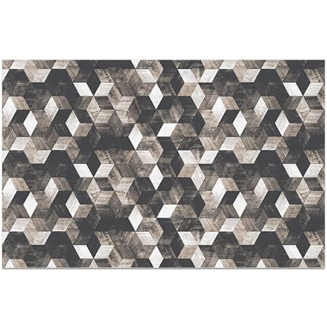 Tapis Vinyle Motif Ethnique Effet Vieillis