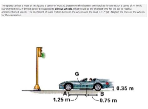 Solved The Sports Car Has A Mass Of M Kg And A Center Of Chegg