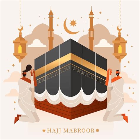 Premium Vector Hajj Pilgrimage Illustration