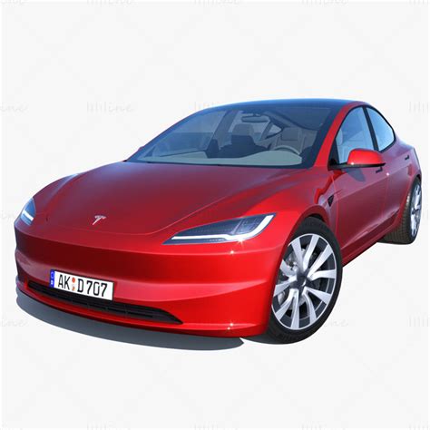 2023新款特斯拉model3 3d模型