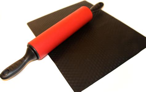 Rouleau à pâtisserie en silicone 25cm Rouge Silicone Tapis de