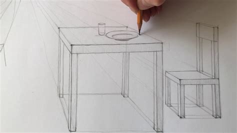 JAK NARYSOWAĆ STÓŁ I KRZESŁO W PERSPEKTYWIE HOW TO DRAW A TABLE AND